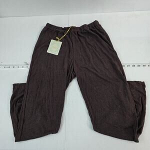 Chalet Women’s M C28111 Crinkle Knit Elastic Waist Pants Brown USA Made NWT 6310